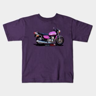 70s Classic Suzi 750 Liquid Cooled by MotorManiac Kids T-Shirt